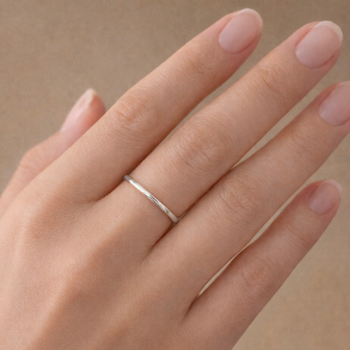 9ct solid gold plain stacking - 9ct,