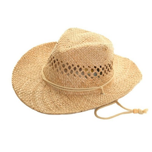 Straw cowboy hat wide - straw,
