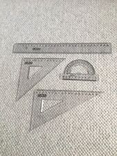 Good Condition/Rarely Used Made in Germany Herlitz 4 Part Geometry Set