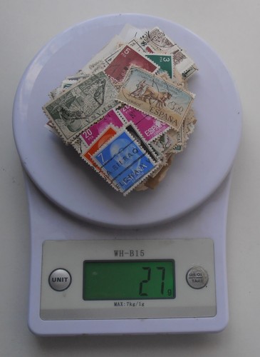 27g used spanish stamps - 27g, of