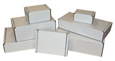 White Die Cut Folding Lid Postal Cardboard Boxes Small Parcel Shipping Cartons