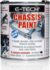 E-TECH Jet BLACK Chassis Paint Brush on Chip Resistant Car Trailer 500ML ECHP01