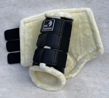 BLACK & BROWN FAUX LEATHER &