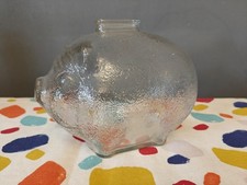 Vintage Glass Pig Piggy Bank