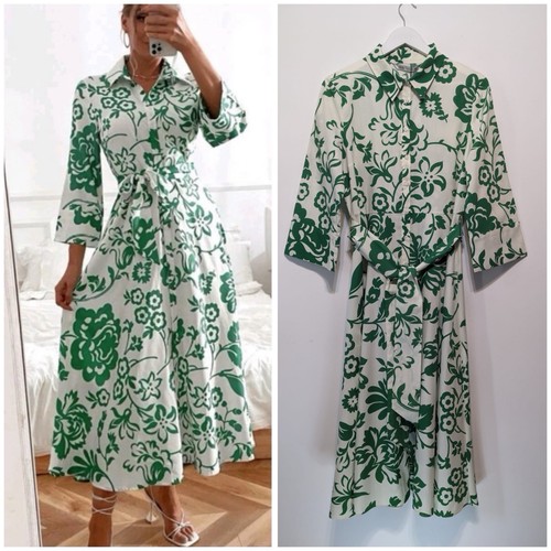 Zara new green ecru leaf - zara, print