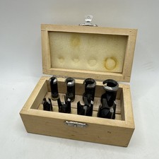 Wood Plug Cutters Set 8 Piece in Wooden Box Joinery Carpentry