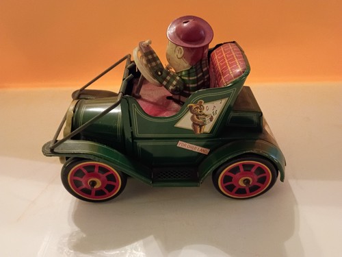 Vintage yoshiya tin toy - toy, car