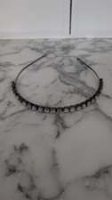 Thin headband clear diamante - clear,