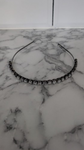 Thin headband clear diamante - headband,