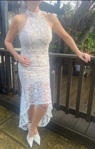 Quiz white evening midi dress - quiz,