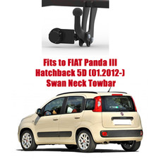 Swan Neck Tow Bar For FIAT Panda III 5D (2012-) & NO ELECTRICS F114