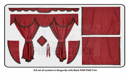 Truck curtains volvo burgundy - curtains,