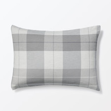MUJI Cotton flannel pillowcase Gray Check for 43 x 63 cm