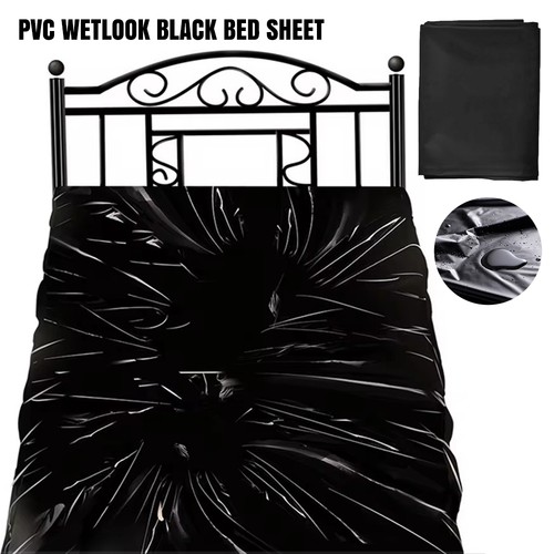 Pvc wetlook black - pvc,