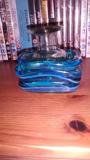 Michael Harris Mdina  Blue Glass Vase  Signed