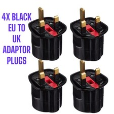 4X European to UK Plug Adaptor