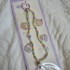 New DISNEY Plump Minnie, Micky, Donald, Daisy, Ufufy  Beaded Phone Charm...