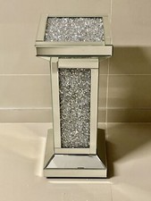 Mirrored side table - side, crystal