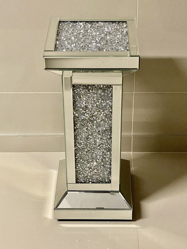 Mirrored side table crystal - mirrored,