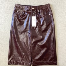 BNWT Ladies M&S Dark Red Faux