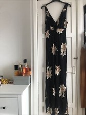 Vintage 90s Floral Midaxi Bias Cut Dress Size 8-10 Sans Souci USA Rat Y2k Boa