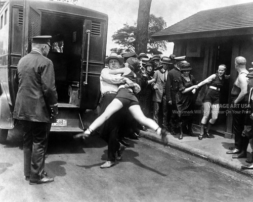 1920s women being arrested - being, for