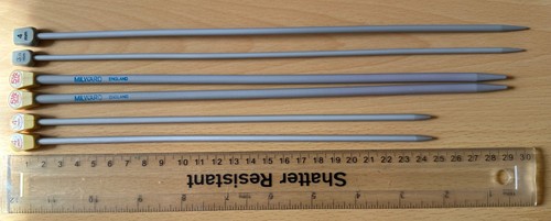 Vintage knitting needles - x6, |