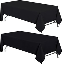 Black Table Cloths for 6 Foot