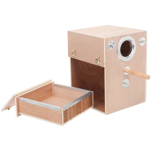Parakeet nesting box wooden - box,