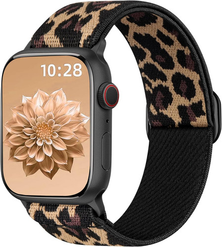 Leopard print straps for apple - print,