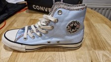 Converse Baby Blue Floral Size 4 / Eur36.5 169099C HI AGATE BLUE/EGRET worn once