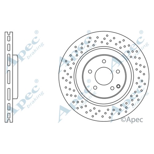 Brake discs vented grooved - 2x,