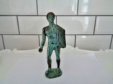 Bronze Figurine Greek Warrior Vintage 7in Tall Weight 1.5lbs Used