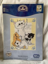 DMC RSPCA Cross Stitch Kit Playful Kittens 14 Count Brand New