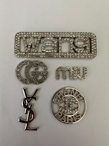 Silver metal craft charm - 5x,