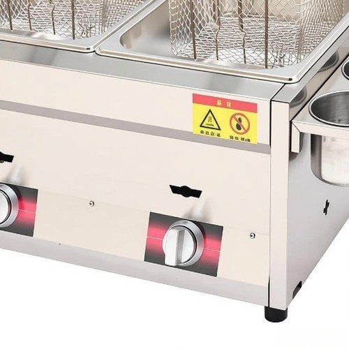 Commercial lpg gas fryer - 2x,