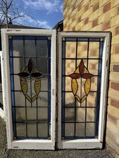 Pair Of Reclaimed Leaded Light