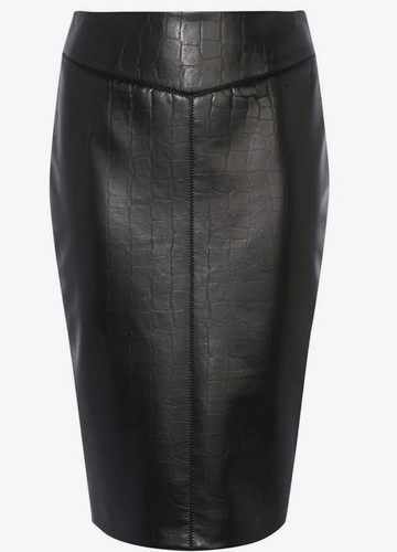 Karen millen black faux croc - black,