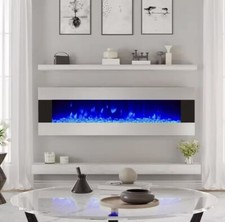 Electric Fireplace, Stainless
