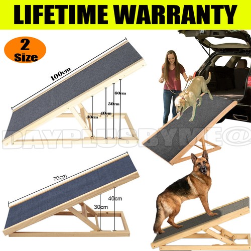 Adjustable wooden dog pet ramp - adjustable,