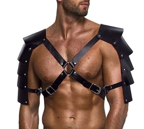 Men faux leather body chest - men's,