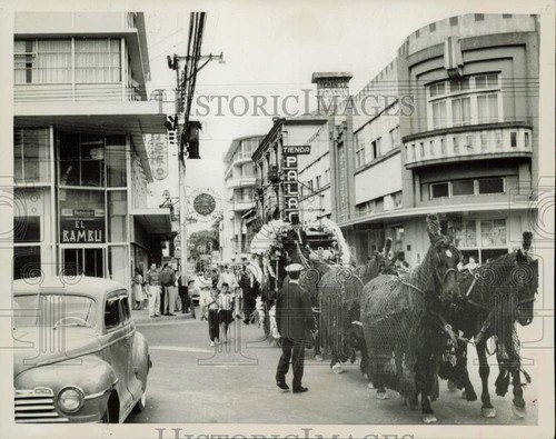 1959 press photo horse drawn - press, horse-drawn