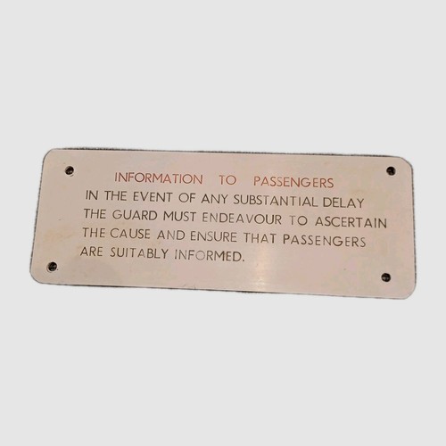 Railwayana ivorine notice - railwayana,