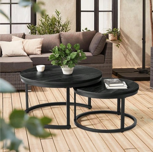 Round nesting coffee table - coffee,