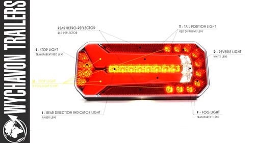 Led rear lamp - rear, 12/24v