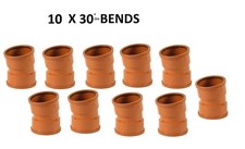 10 x 110mm Underground Drainage 30deg Double Socket Bend