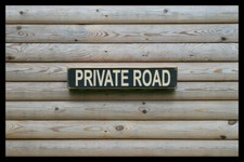 PRIVATE ROAD vintage style