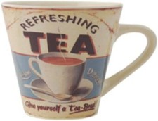 Martin Wiscombe Retro REFRESHING TEA Conical Mug - Large Range in Stock