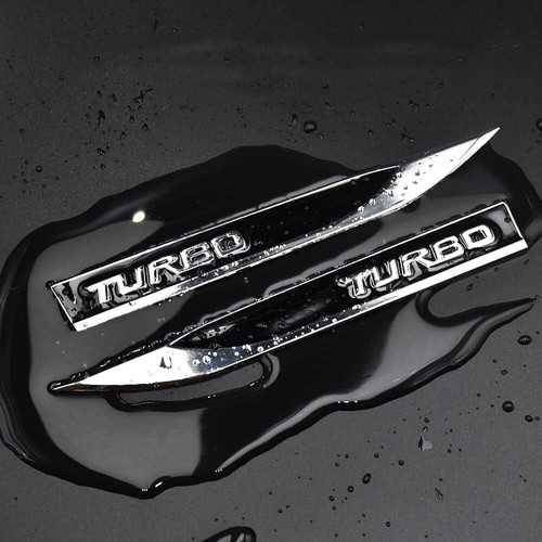 2pcs black turbo logo - 2pcs,