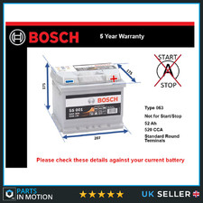 Car Battery S5001 Bosch 063